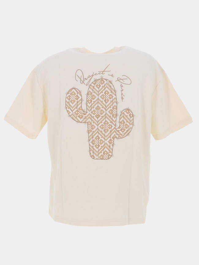 T-shirt cactus brodé beige homme - Project X Paris