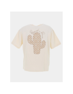 T-shirt cactus brodé beige homme - Project X Paris
