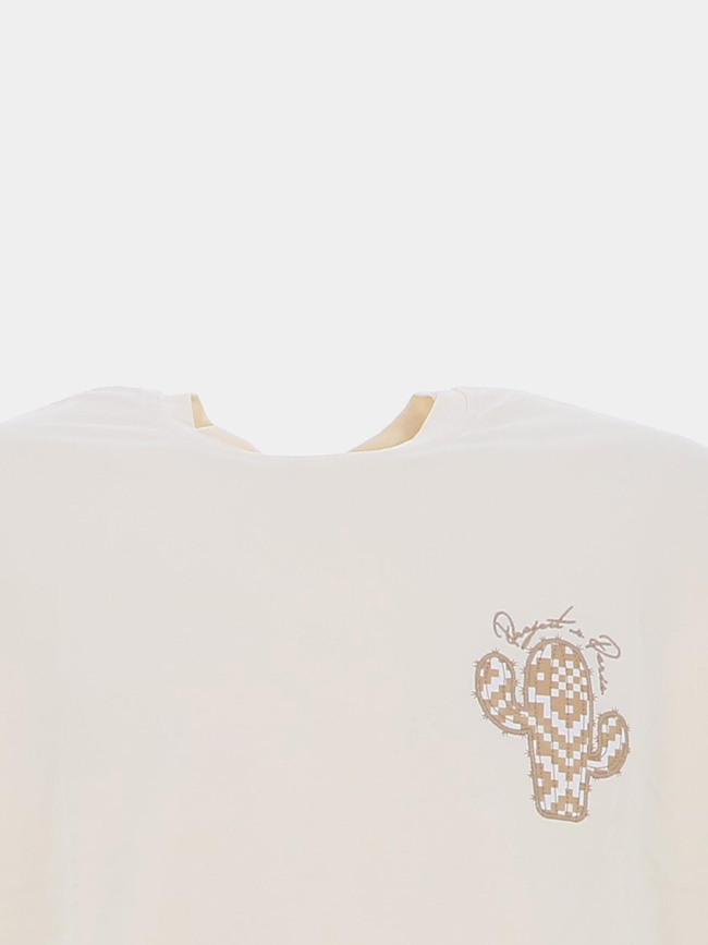 T-shirt cactus brodé beige homme - Project X Paris