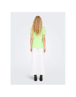T-shirt manches courtes onlkita life coeur brillant vert femme - Only