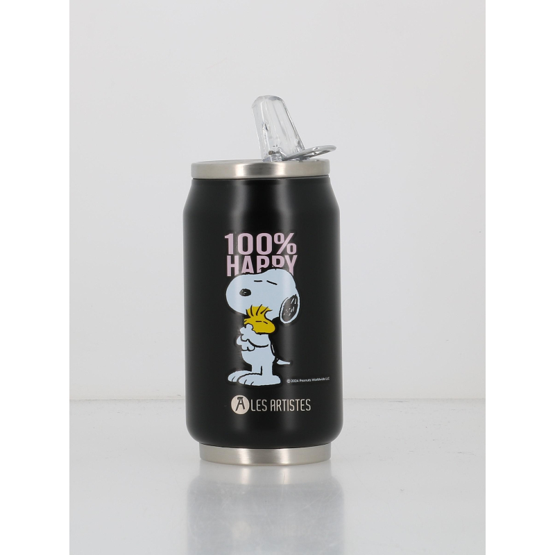 Canette isotherme snoopy 100% happy noir - Les Artistes