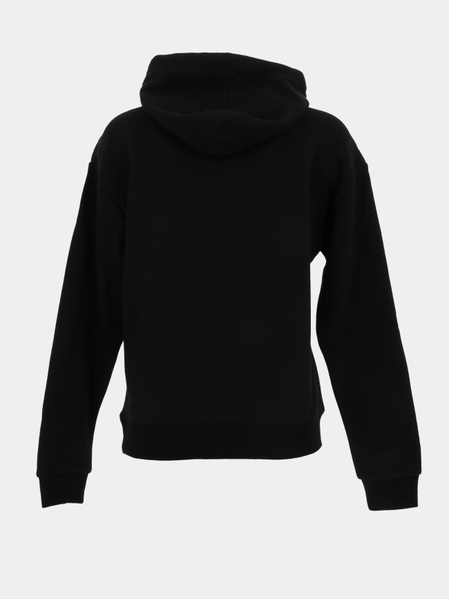 Sweat à capuche uni logo brodé noir femme - Project X Paris