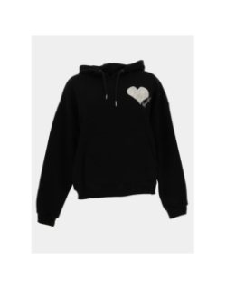 Sweat à capuche all over cœur noir femme - Project X Paris