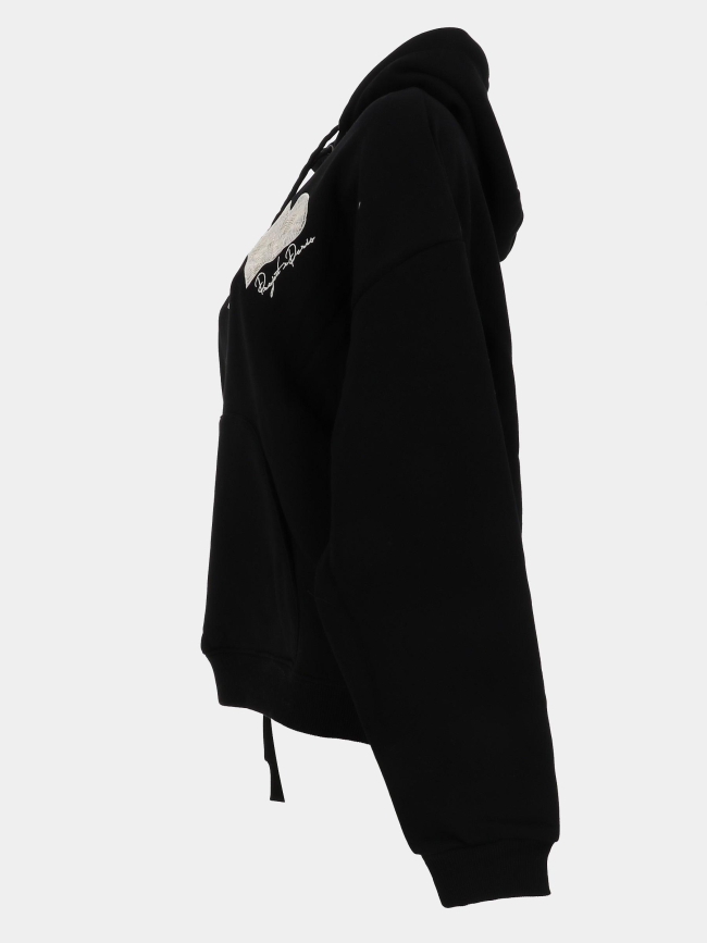 Sweat à capuche all over cœur noir femme - Project X Paris