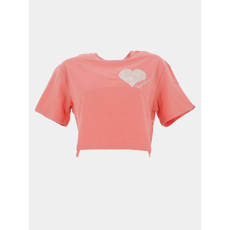 T-shirt cœur brodé rose femme - Project X Paris