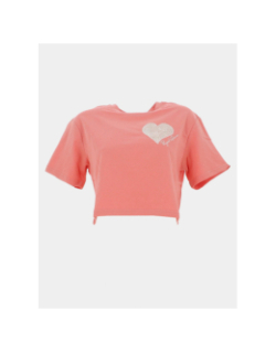 T-shirt cœur brodé rose femme - Project X Paris