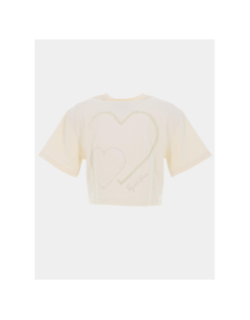 T-shirt cœur brodé blanc écru femme - Project X Paris