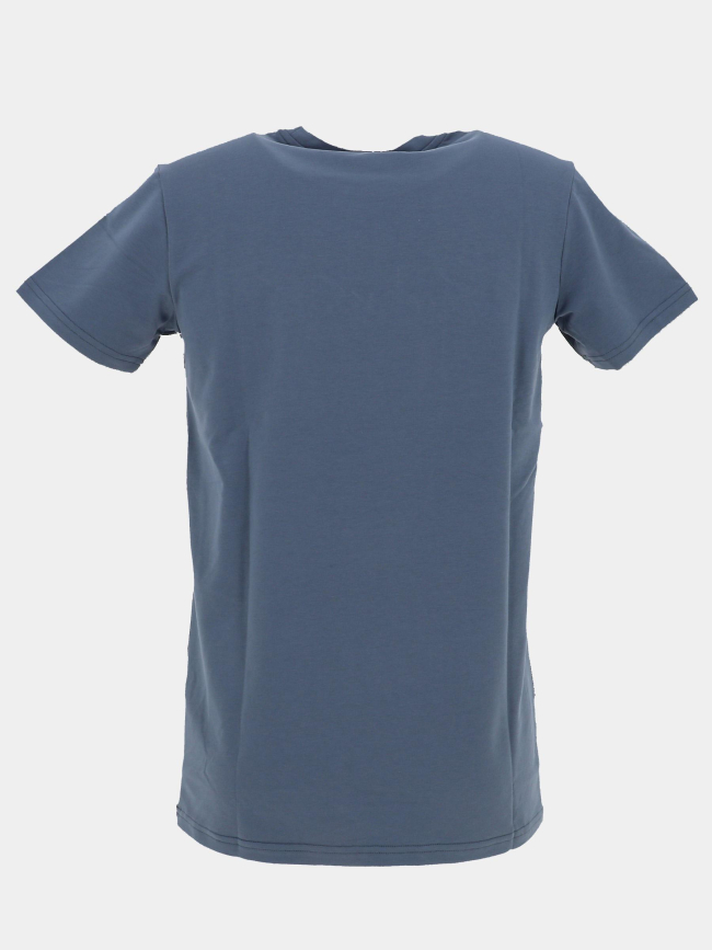 T-shirt logo brodé bleu gris homme - Project X Paris