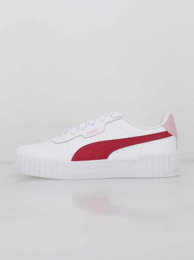 Baskets en cuir carina 3.0 blanc rose fille - Puma