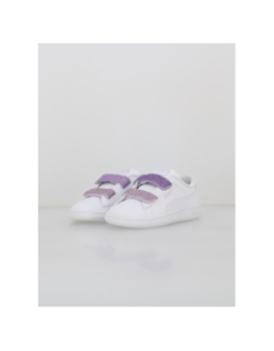 Baskets à scratch pailleté smash 3.0 blanc fille - Puma