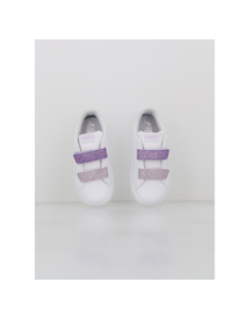 Baskets à scratch pailleté smash 3.0 blanc fille - Puma