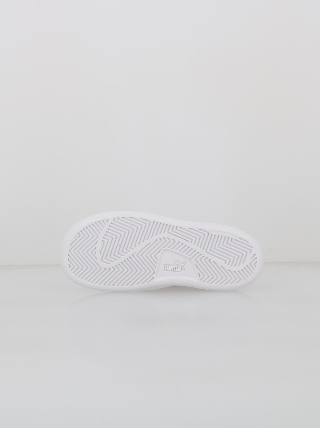 Baskets à scratch pailleté smash 3.0 blanc fille - Puma