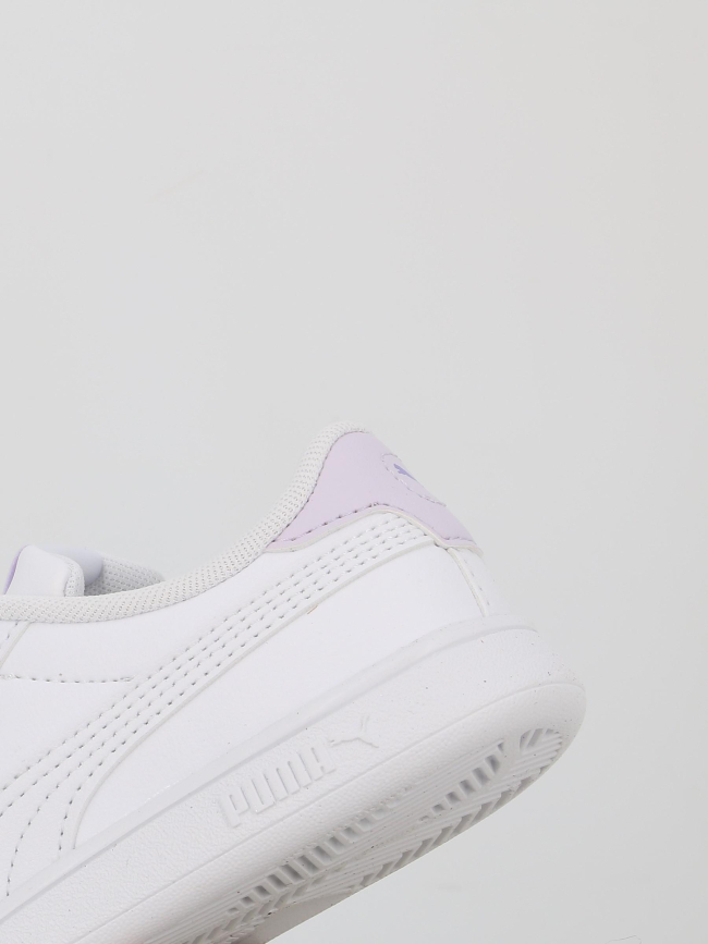 Baskets à scratch pailleté smash 3.0 blanc fille - Puma