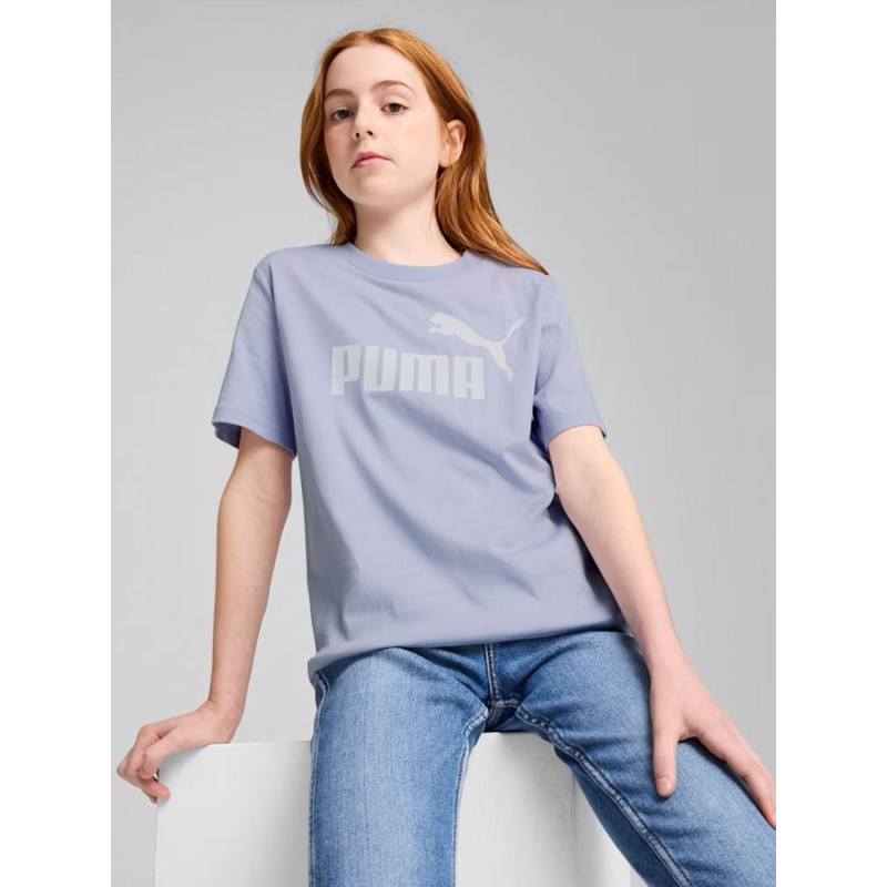 T-shirt manches courtes essential logo no.1 violet fille - Puma