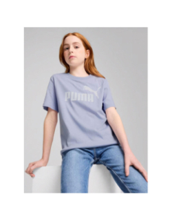 T-shirt manches courtes essential logo no.1 violet fille - Puma