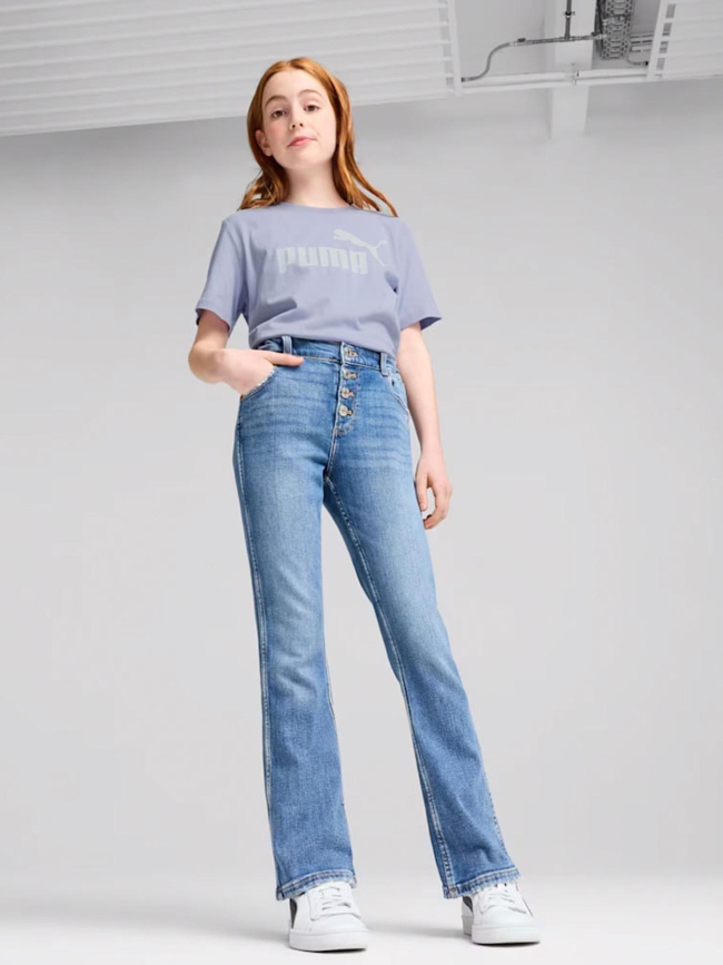 T-shirt manches courtes essential logo no.1 violet fille - Puma