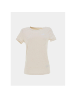 T-shirt uni essential small logo beige femme - Puma