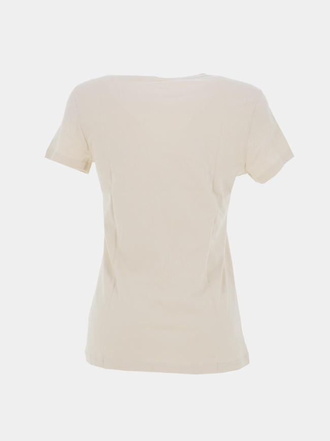 T-shirt uni essential small logo beige femme - Puma