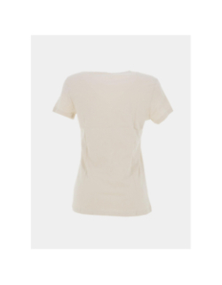 T-shirt uni essential small logo beige femme - Puma