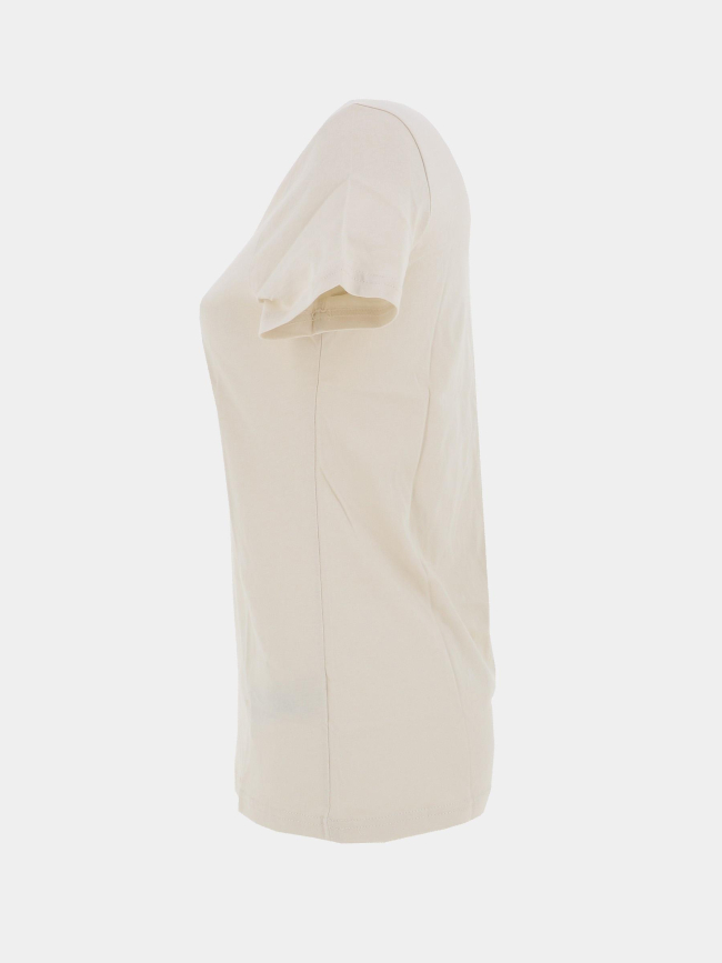 T-shirt uni essential small logo beige femme - Puma
