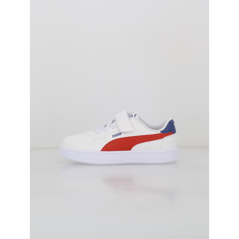 Baskets à scratch caven 2 ps blanc rouge enfant - Puma