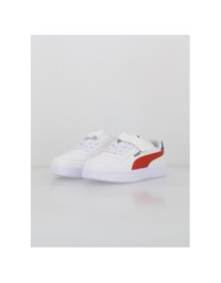 Baskets à scratch caven 2 ps blanc rouge enfant - Puma