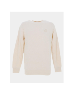 Sweat à col rond essentials elevated écru homme - Puma