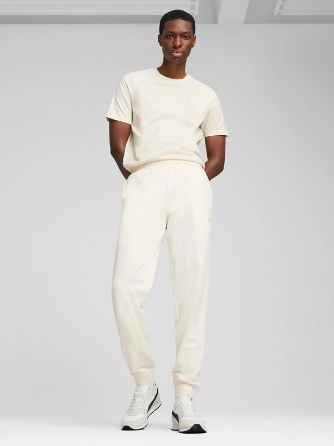 Pantalon jogging essentials elevated écru homme - Puma
