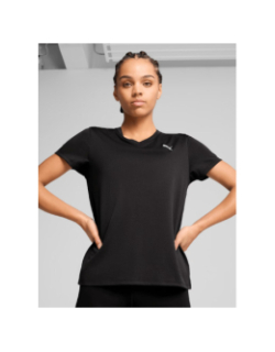 T-shirt de sport à col en v tad essential noir femme - Puma