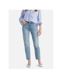 Jean droit 501 crop bleu femme - Levi's