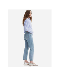 Jean droit 501 crop bleu femme - Levi's