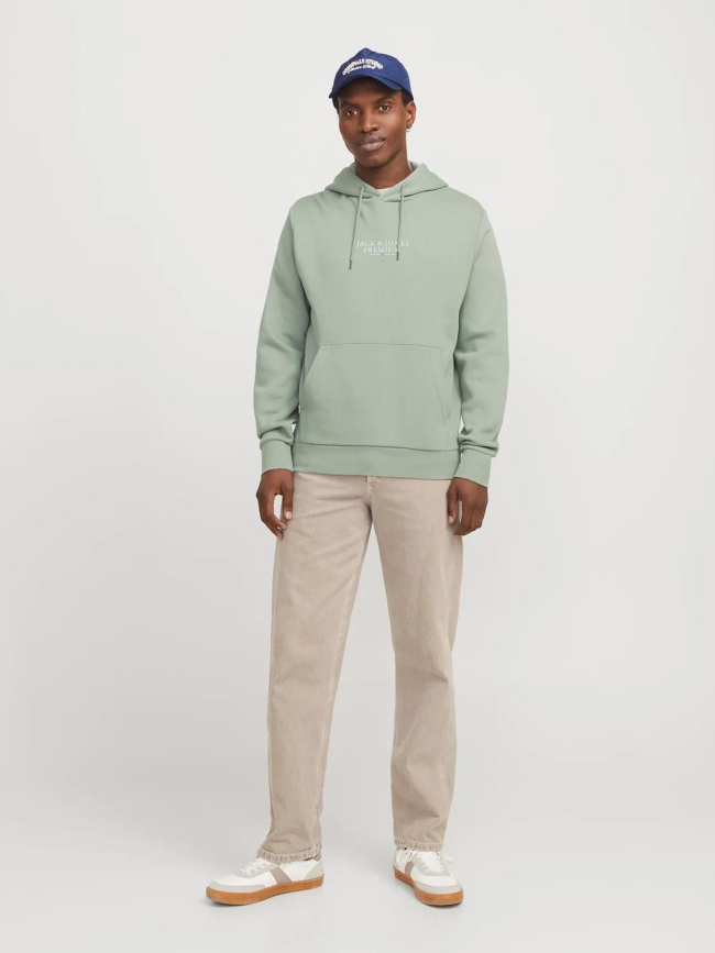 Sweat à capuche bluarchie iceberg vert homme - Jack & Jones