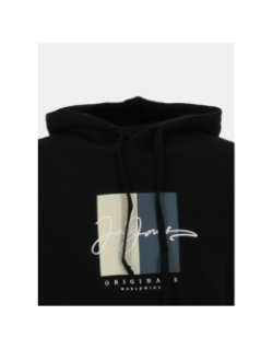 Sweat à capuche frederiksberg box noir homme - Jack & Jones