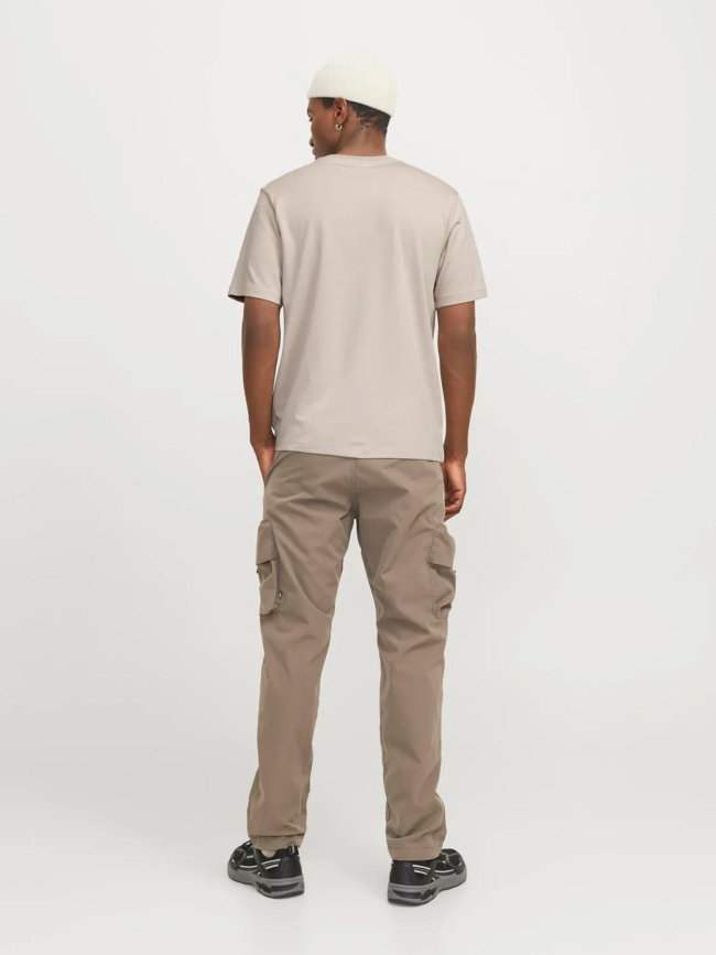 T-shirt fusion full branding beige homme - Jack & Jones