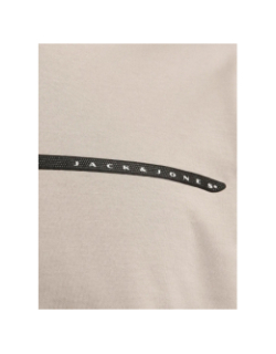 T-shirt fusion full branding beige homme - Jack & Jones