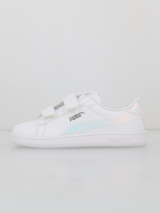 Baskets à scratch smash 3.0 holo blanc fille - Puma