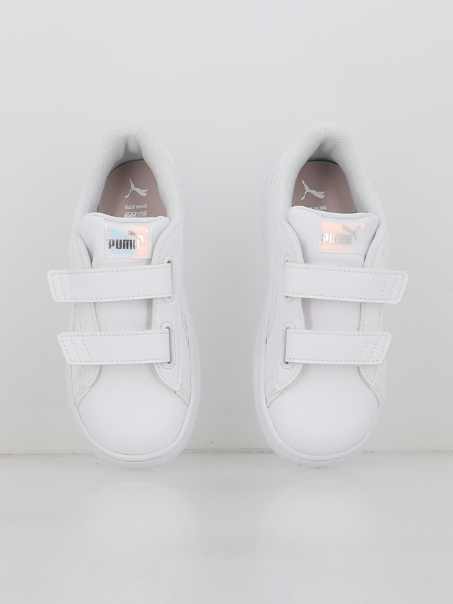 Baskets à scratch smash 3.0 holo blanc fille - Puma