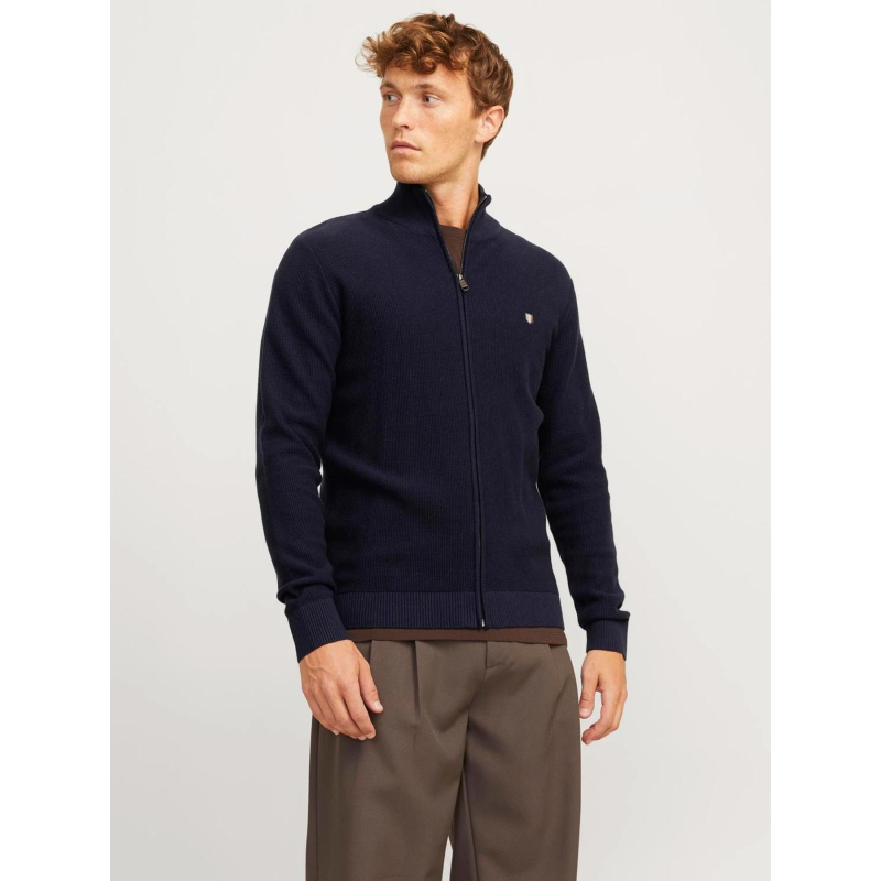 Cardigan zippé jprblurony bleu marine homme - Jack & Jones