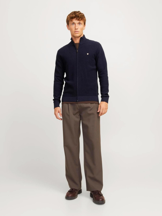 Cardigan zippé jprblurony bleu marine homme - Jack & Jones