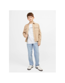 T-shirt manches courtes jorvesterbro blanc garçon - Jack & Jones