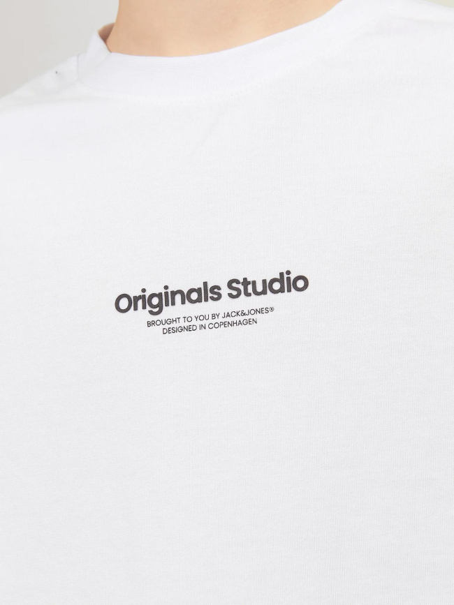 T-shirt manches courtes jorvesterbro blanc garçon - Jack & Jones