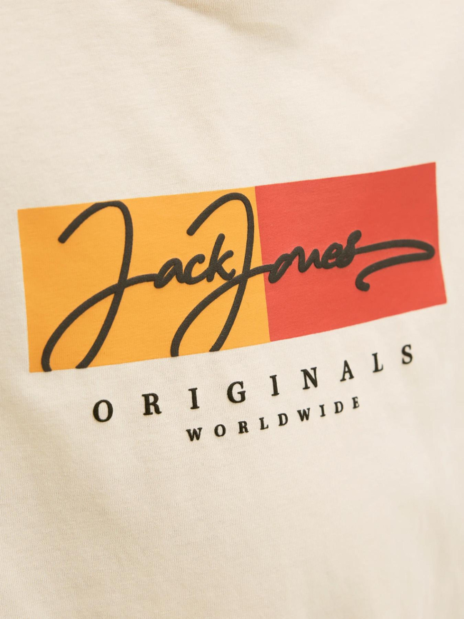 T-shirt jorfrederiksberg beige garçon - Jack & Jones