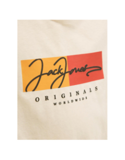 T-shirt jorfrederiksberg beige garçon - Jack & Jones