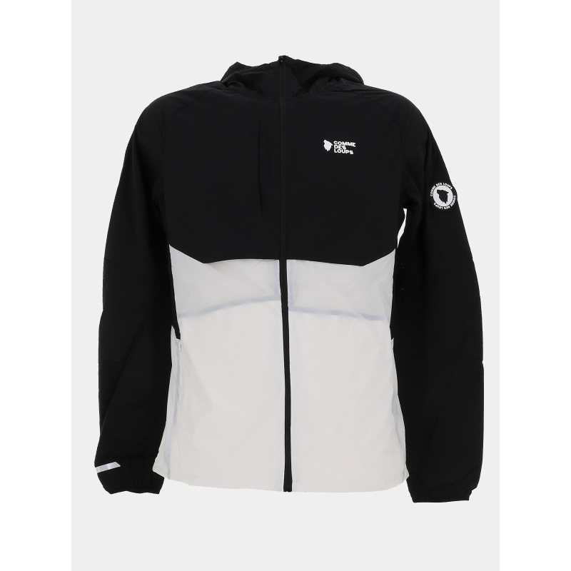 Veste coupe-vent bolt noir blanc homme - Comme Des Loups