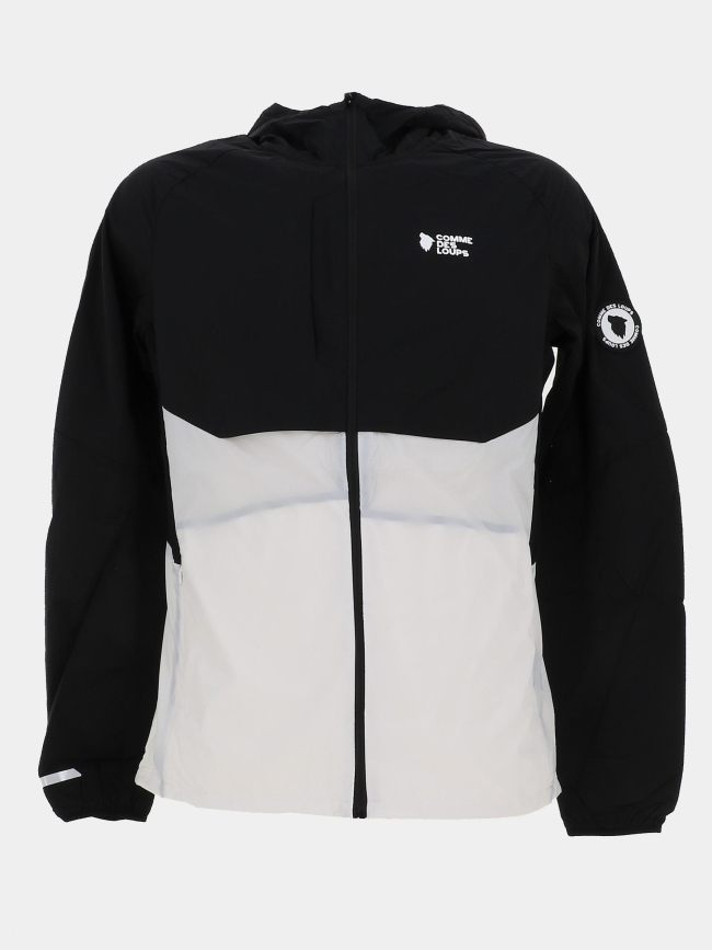 Veste coupe-vent bolt noir blanc homme - Comme Des Loups