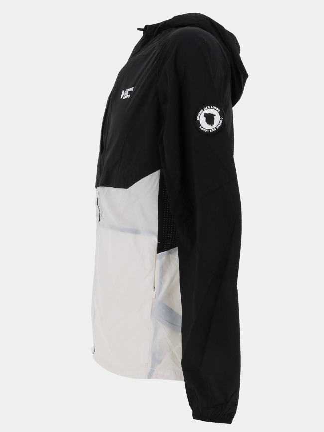 Veste coupe-vent bolt noir blanc homme - Comme Des Loups