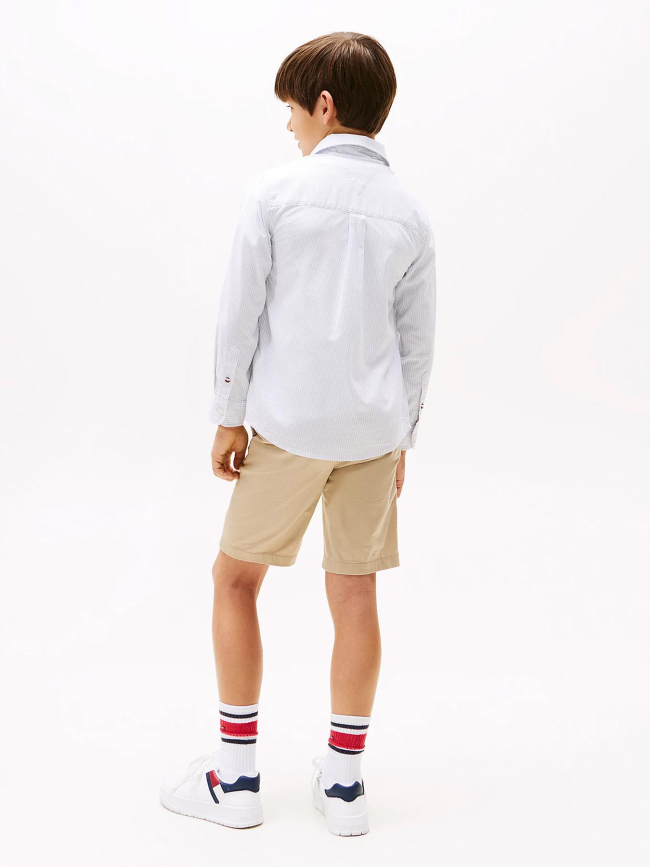 Chemise rayée flex ithaca bleu garçon - Tommy Hilfiger