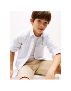 Chemise rayée flex ithaca bleu garçon - Tommy Hilfiger