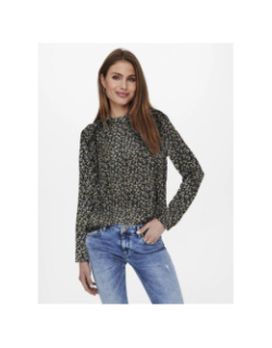 Blouse à fleurs new mallory bleu marine femme - Only