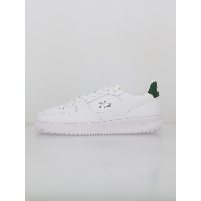 Baskets en cuir L001 blanc vert - Lacoste